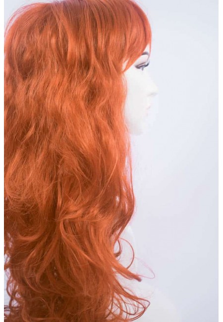 Червена Дълга Перука от изкуствен косъм